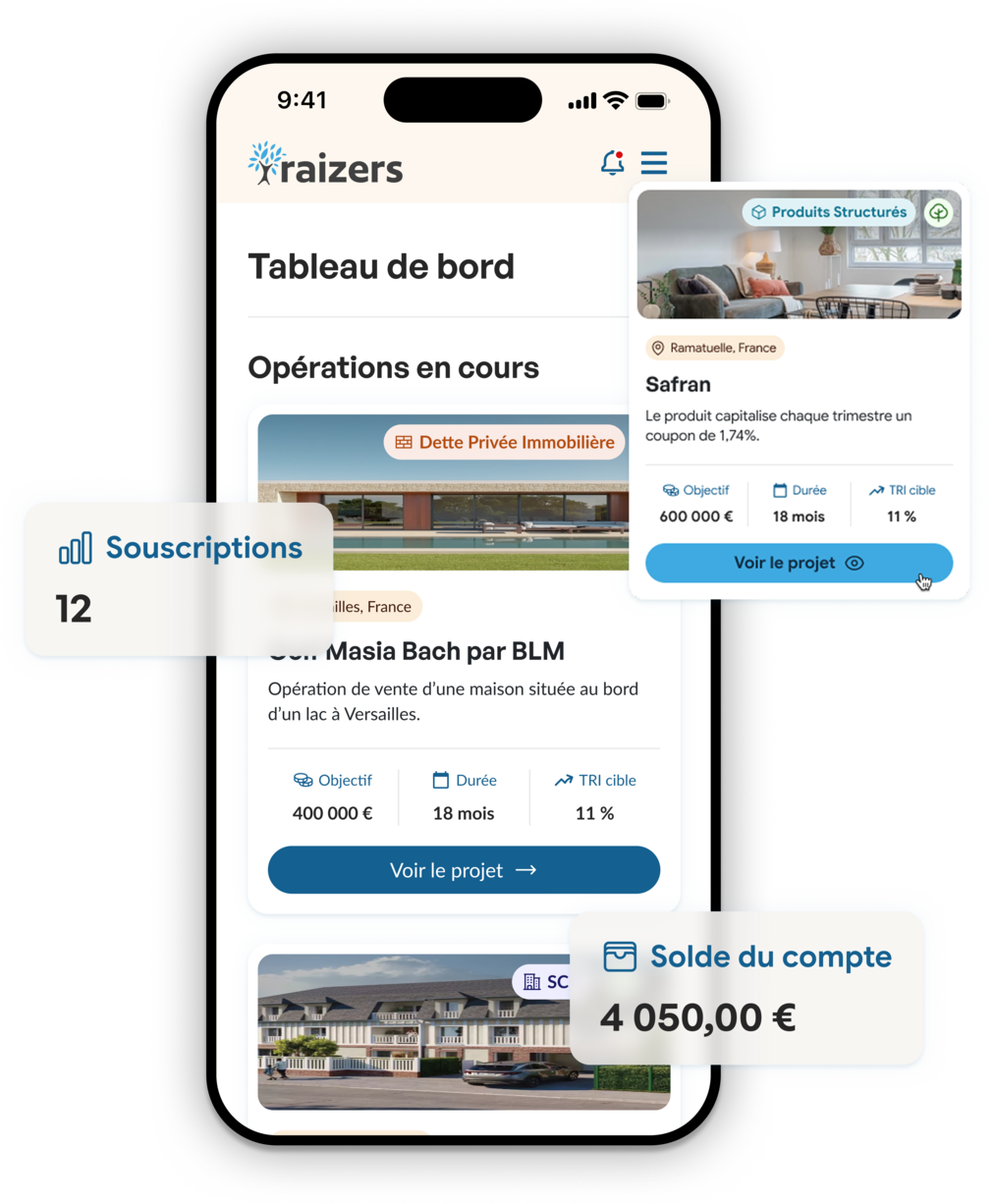 Illustration de l'application Raizers sur Mobile