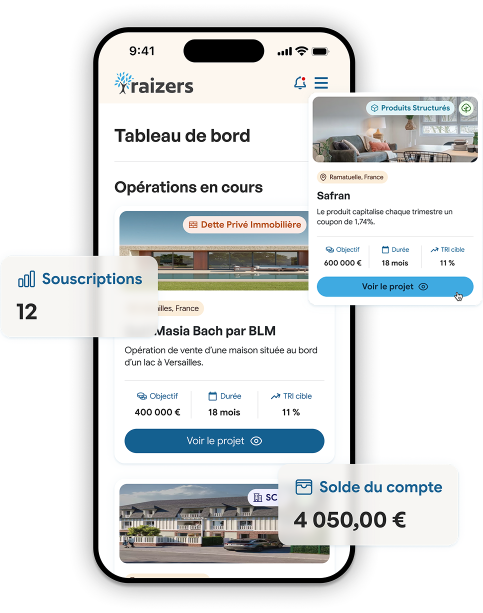 Illustration de l'application Raizers sur Mobile